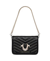 True Religion Horseshoe Multi Stud Flap Crossbody