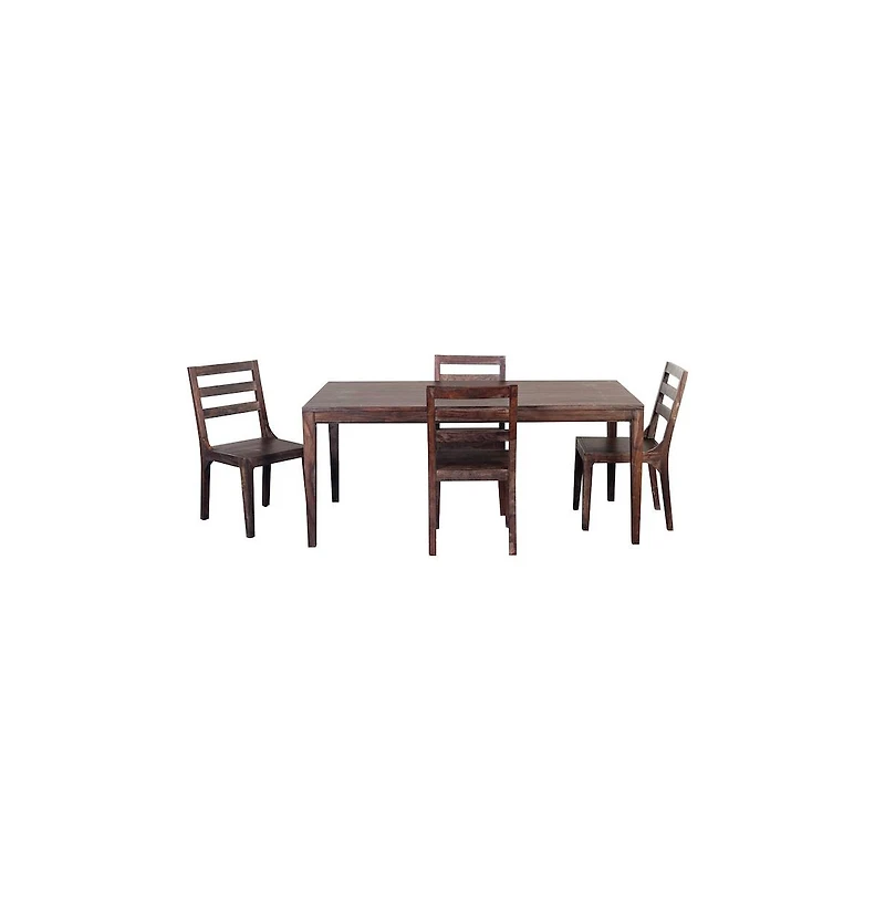 Porter Designs Fall River Solid Sheesham Wood Dining Chair, Brown (Set of 2)