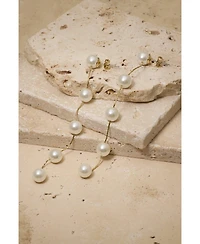 Untamed Petals Harper Pearl Drop Earrings