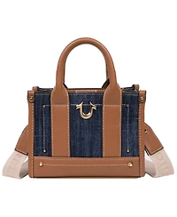 True Religion Denim Logo Strap Mini Tote
