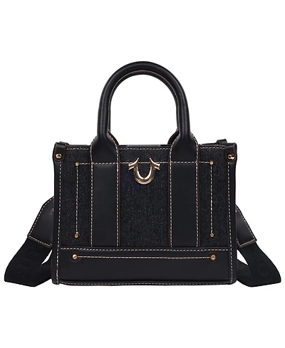 True Religion Denim Logo Strap Mini Tote