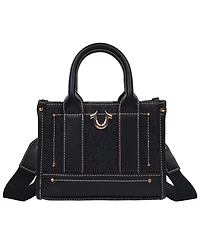 True Religion Denim Logo Strap Mini Tote