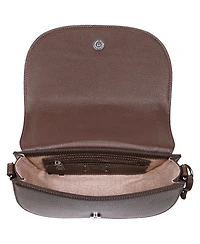 True Religion Studded Horseshoe Suede Flap Crossbody