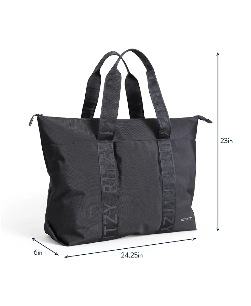 Itzy Ritzy Baby Belong Weekender Tote Woven Chocolate