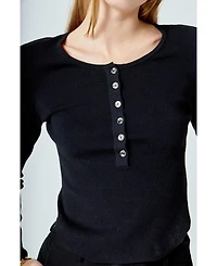 endless rose Women's Shoulder Pad Knit Top