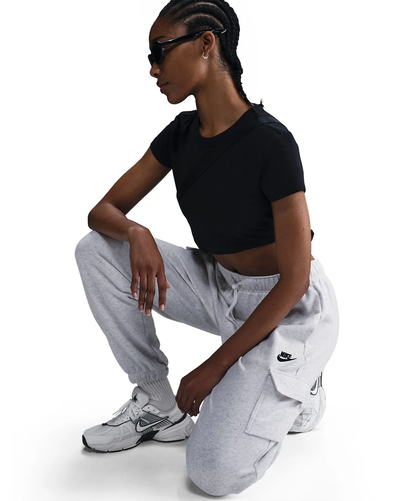 Nike Sportswear Club Fleece Women's Mid-Rise Oversized Cargo Sweatpants