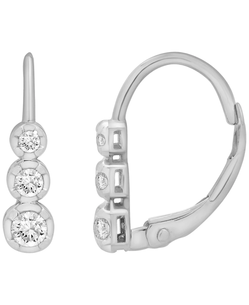 Macy's Diamond Drop Earrings (1/4 ct. t.w.) in Sterling Silver