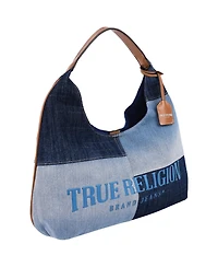True Religion Patchwork Denim Hobo Bag