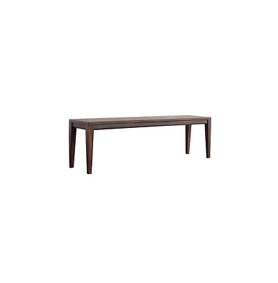 Porter Designs Fall River Solid Sheesham Wood Dining Bench, Gray