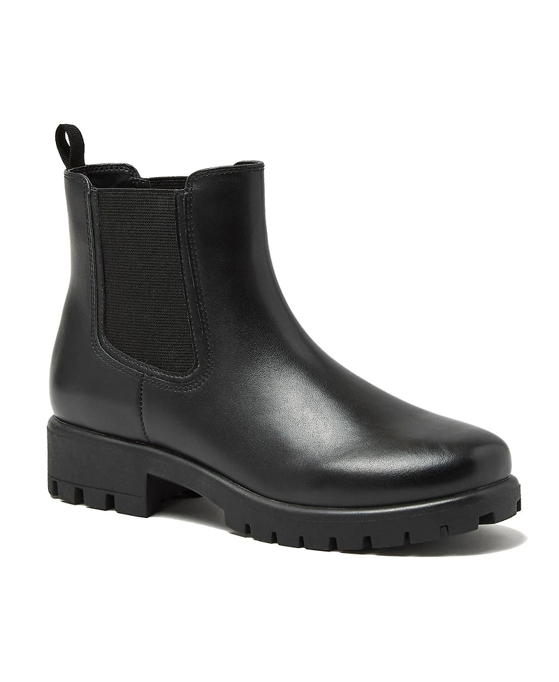 Lands' End Women's Wide Width Classic Leather Chelsea Boots