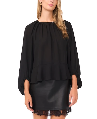 Vince Camuto Women's Ruffle Crewneck Top