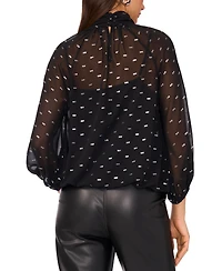 Vince Camuto Women's Mock Neck Wrapped Top