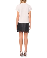 Vince Camuto Women's Lurex Short Sleeves Sweater