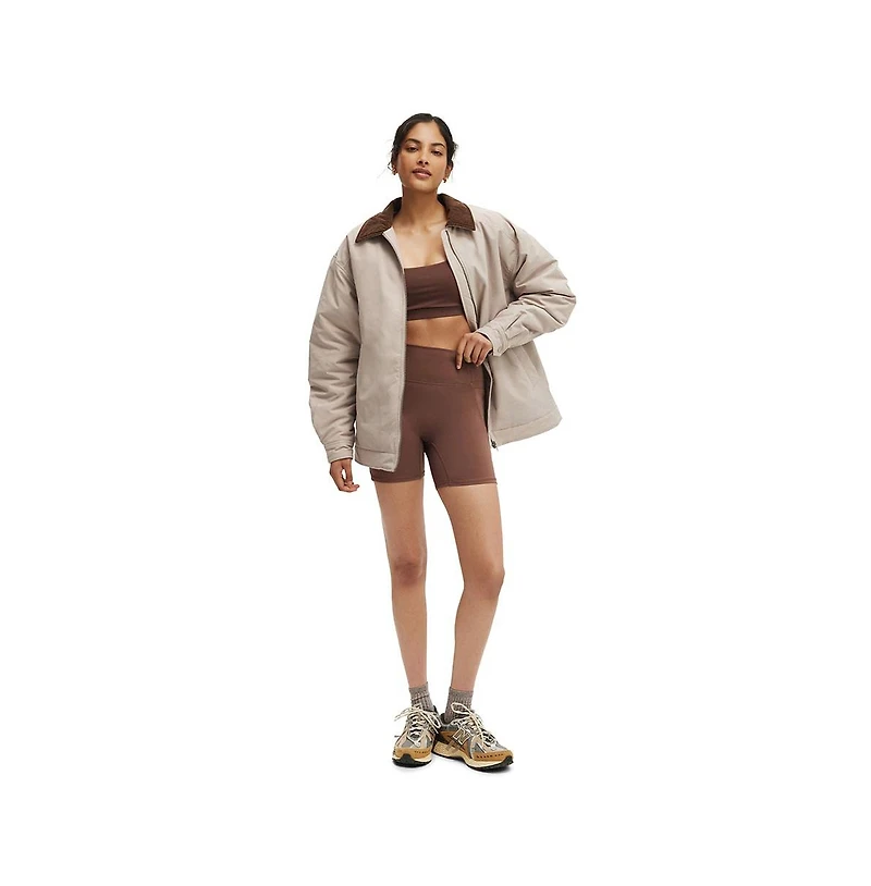Cotton On Women's Active Contrast Collar Oversized Jacket
