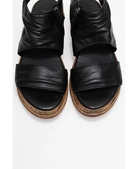 Forever & Always Shoes Lunas Leather Side-Zip Sandal (Women)
