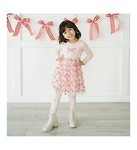 Sweet Wink Toddler Girls Candy Cane Confetti Christmas Long Sleeve Tutu Dress