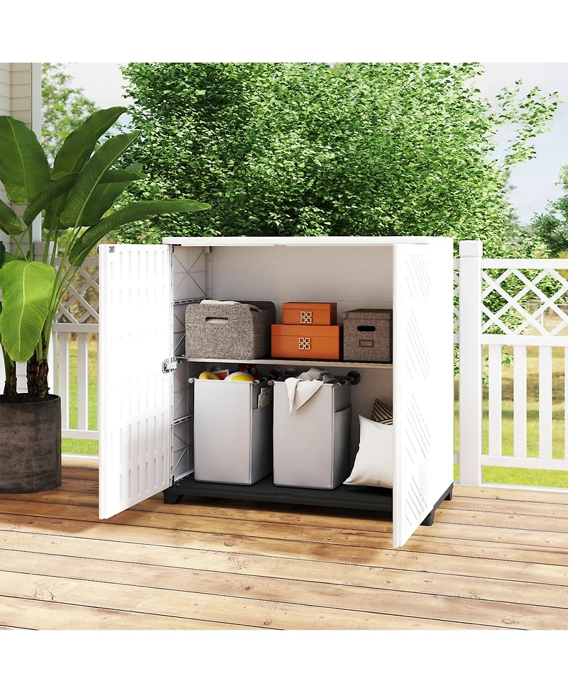 Decksplore Diamond-Shaped Outdoor Storage Cabinet
