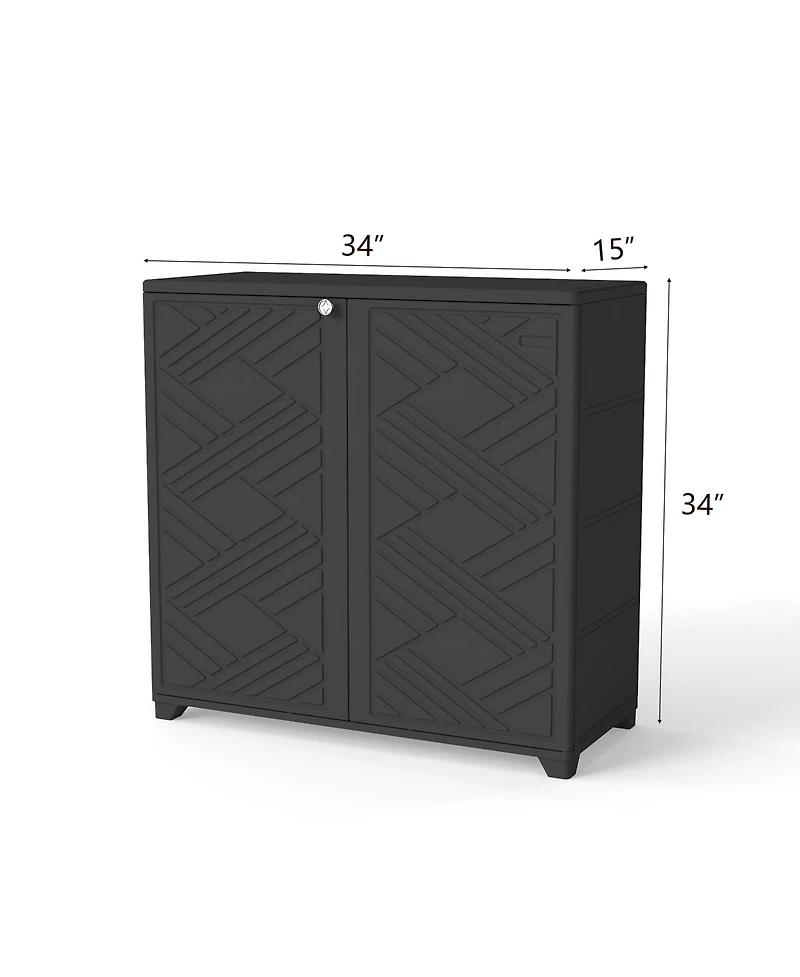 Decksplore Diamond-Shaped Outdoor Storage Cabinet