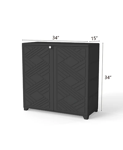 Decksplore Diamond-Shaped Outdoor Storage Cabinet