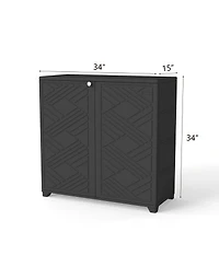 Decksplore Diamond-Shaped Outdoor Storage Cabinet