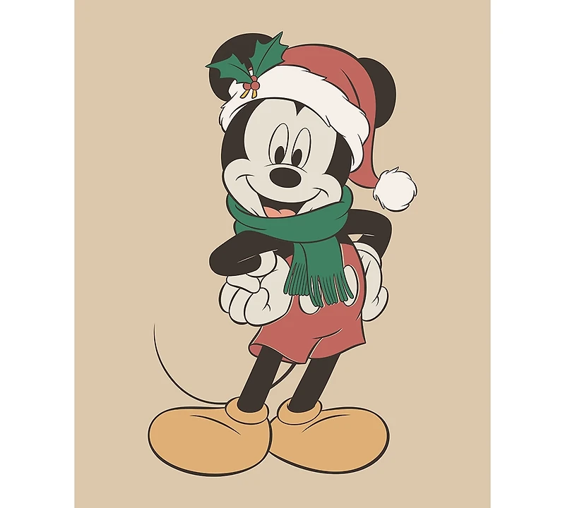 Hybrid Apparel Men's Santa Mickey Crewneck T-Shirt