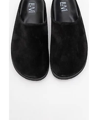 Forever & Always Shoes Space Leather Slide Sandal (Women)