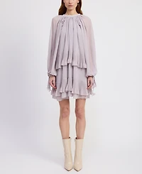En Saison Women's Nicollette Ruffle Tiered Mini Dress