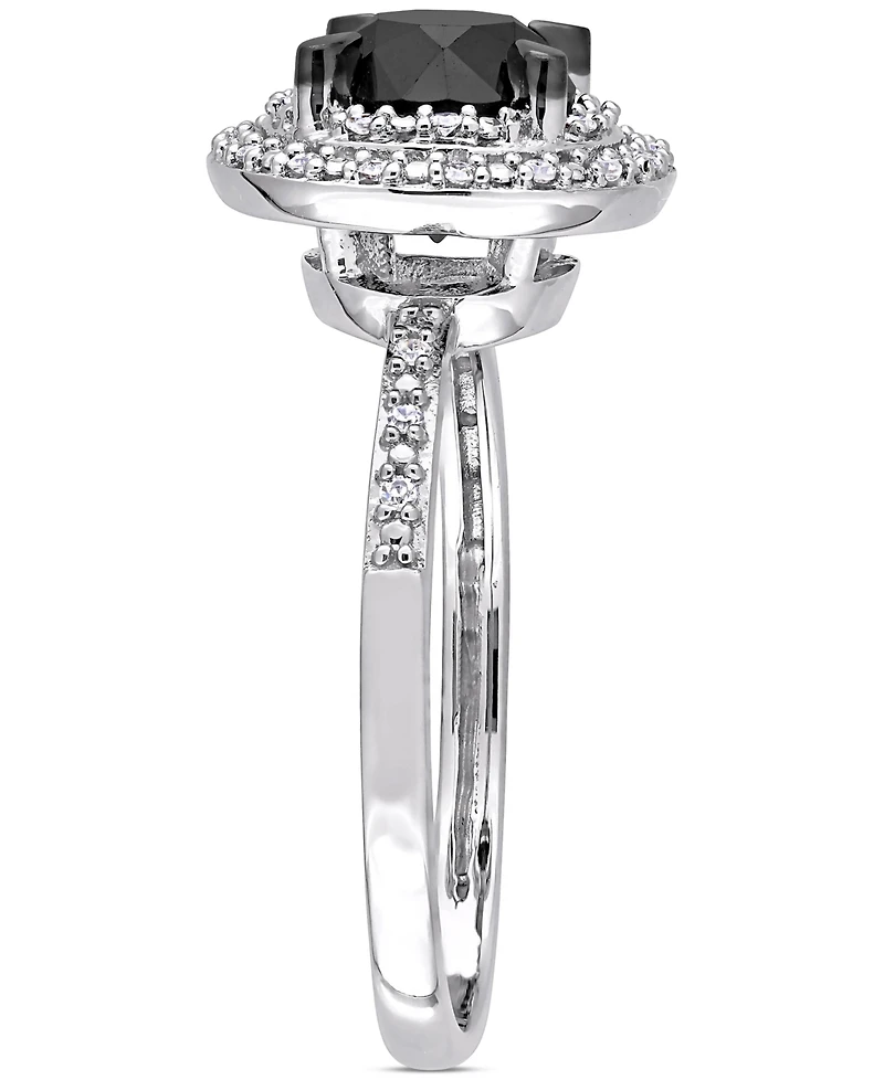 Macy's Black and White Certified Diamond Double Halo Engagement Ring (1-5/8 ct. t.w.) 14K Gold (also Rose Gold)