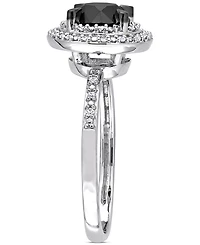 Macy's Black and White Certified Diamond Double Halo Engagement Ring (1-5/8 ct. t.w.) 14K Gold (also Rose Gold)