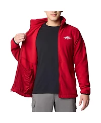Columbia Men's Cardinal Arkansas Razorbacks Flanker Iv Fleece Raglan Full-Zip Jacket
