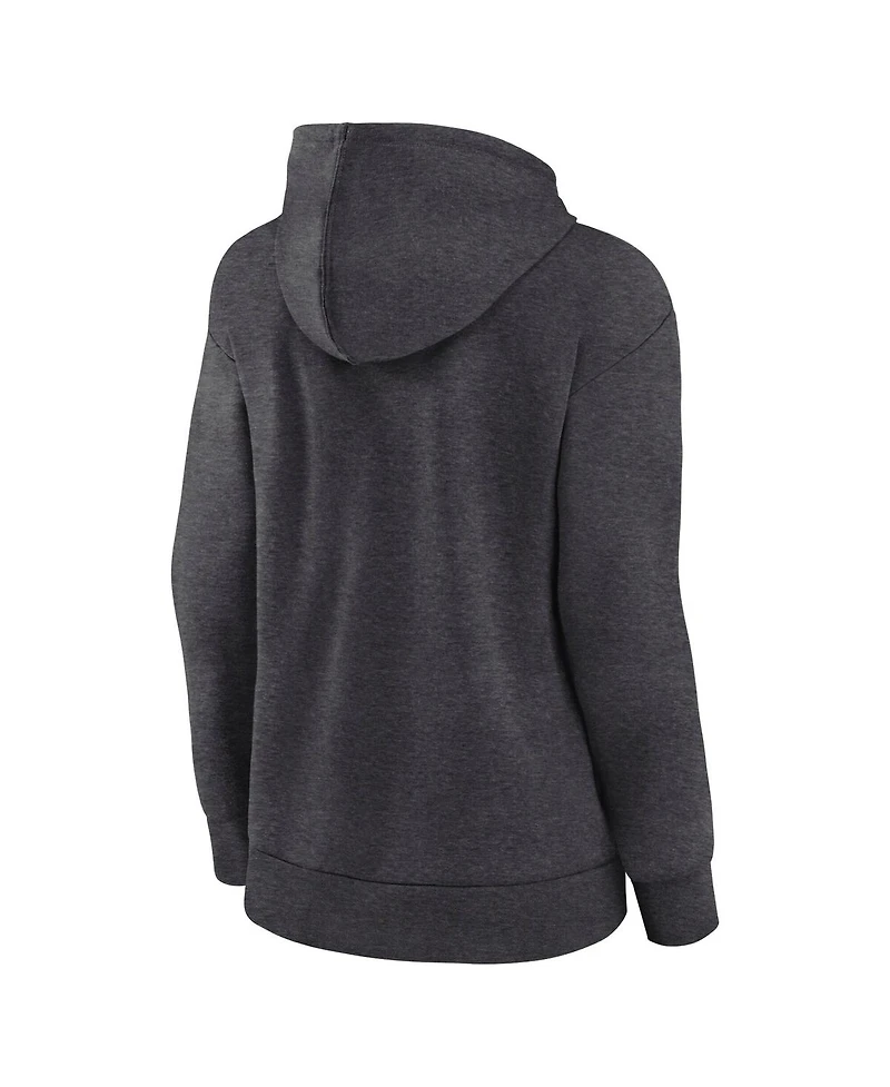 Fanatics Women's Heather Charcoal Vancouver Canucks Authentic Pro Core Secondary Fleece Pullover Hoodie