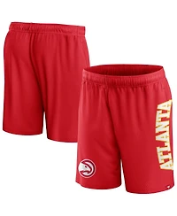 Fanatics Men's Red Atlanta Hawks Post Up Mesh Shorts