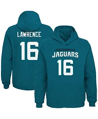 Outerstuff Big Boys and Girls Trevor Lawrence Teal Jacksonville Jaguars Mainliner Player Name Number Pullover Hoodie