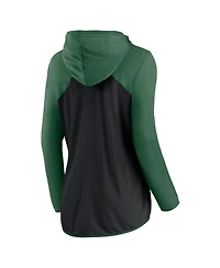 Fanatics Women's Black/Green New York Jets Script Full-Zip Hoodie