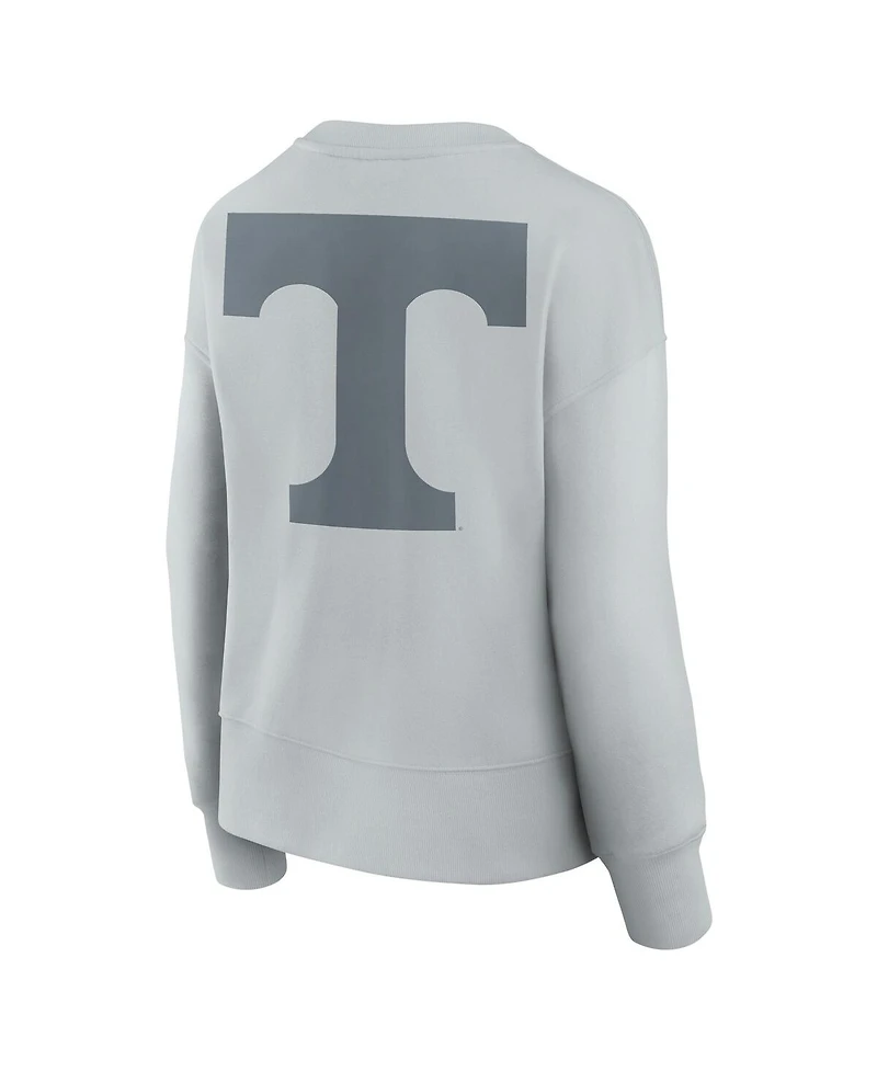 Fanatics Women's Gray Tennessee Volunteers Supersoft Flow Fleece Pullover Sweatshirt