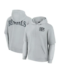 Fanatics Men's and Women's Gray Cincinnati Bengals Sleek Elements Pullover Hoodie