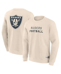 Fanatics Men's Cream Las Vegas Raiders Elements Future Ground Lettering Pullover Sweatshirt
