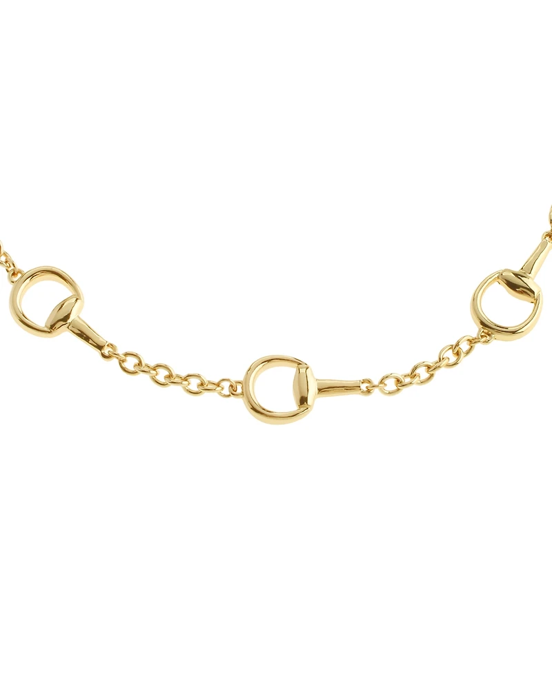 Steve Madden Gold Collegiate Link Strand Necklace