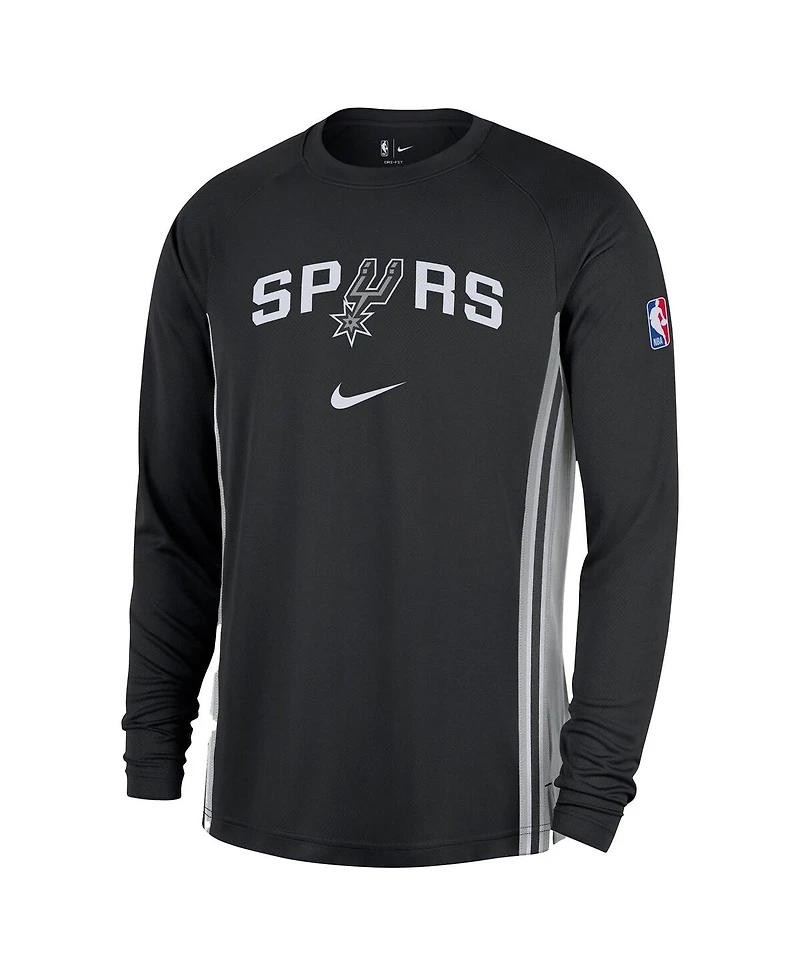 Nike Men's Black San Antonio Spurs 2025/26 Authentic Pre-Game Legend Dri-fit Long Sleeve Shooting Shirt