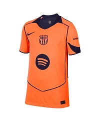 Nike Big Boys and Girls Orange Barcelona 2025/26 Third Replica Jersey