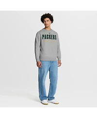Fanatics Men's Heather Gray Green Bay Packers Direct Handoff Legacy Pullover Sweatshirt