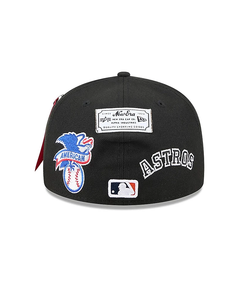 New Era x Alpha Industries Men's Black Houston Astros 59FIFTY Fitted Hat