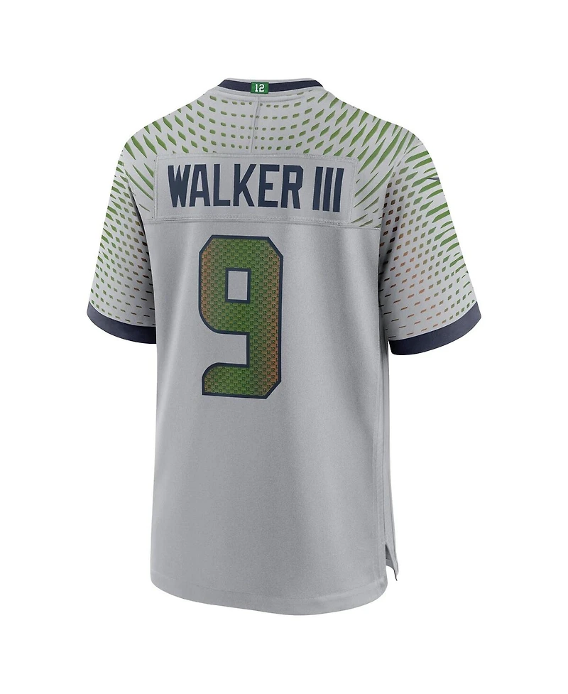 Nike Men's Kenneth Walker Iii Wolf Gray Seattle Seahawks 2025 Rivalries Collection Game Jersey