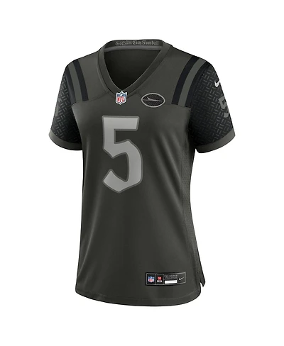 Nike Women's Garrett Wilson Gotham Green New York Jets 2025 Rivalries Collection Game Jersey