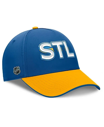 Fanatics Men's Blue/Gold St. Louis Blues Authentic Pro Rink Team Code Flex Hat