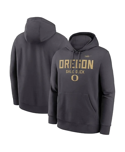 Nike Men's Anthracite Oregon Ducks Shoe Duck Club Fleece Hoodie