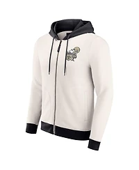 Darius Rucker Collection by Fanatics Men's Cream New Orleans Saints Distressed Graphics Full-Zip Hoodie