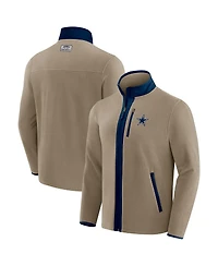 Darius Rucker Collection by Fanatics x Nfl Men's Tan Dallas Cowboys Heavyweight Polar Fleece Full-Zip Jacket
