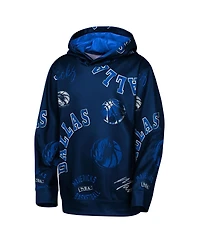 Outerstuff Big Boys and Girls Navy Dallas Mavericks Moving Violation Hoodie