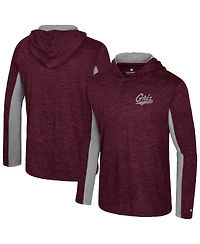 Colosseum Men's Maroon Montana Grizzlies Always Sunny Quarter-Zip Hoodie
